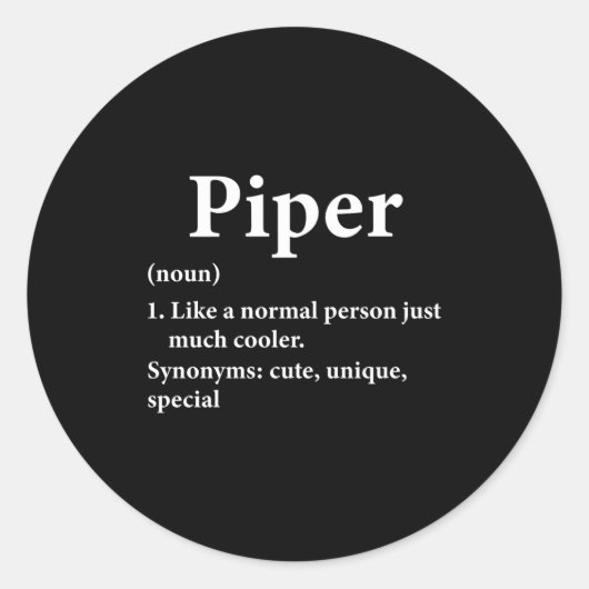 Per Definition  Runder Aufkleber (Vorderseite)