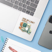Per E-Mail Vorgestern | Lustiger Laptop-Aufkleber Aufkleber (Laptop mit iPhone)