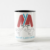 Per E-Mail-Vorlage Kampfsport Humor Design. Tasse (Zentrum)