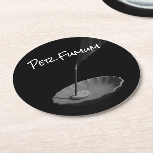 Per Fumum (type 2) Runder Pappuntersetzer (Angewinkelt)