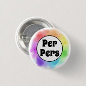 Per Pers Pronouns in Watercolor Circle Button (Vorne & Hinten)