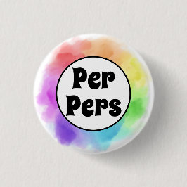 Per Pers Pronouns in Watercolor Circle Button