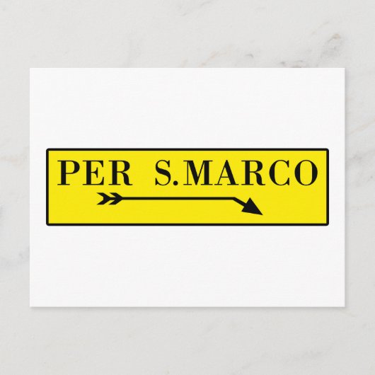 Per San Marco, Venedig, italienisches Straßenszeic Postkarte (Vorderseite)