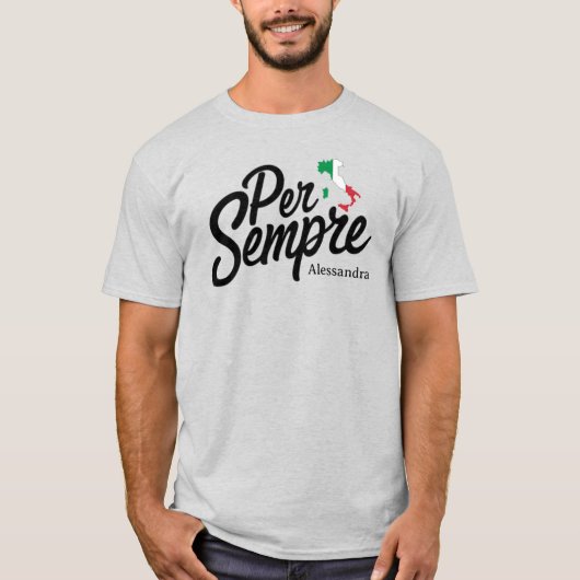 Per Sempre Personalized Tee for Matching Couples (Vorderseite)