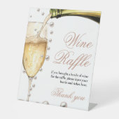 Perals und Prosecco Brautparty Blume Bar Sign Sockelschild (Vorderseite)