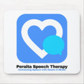 Peralta Speech Therapy Logo Weißer Hintergrund Mousepad (Vorne)