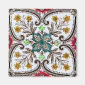 Peranakan Floral Tiles Magnet (Vorne)