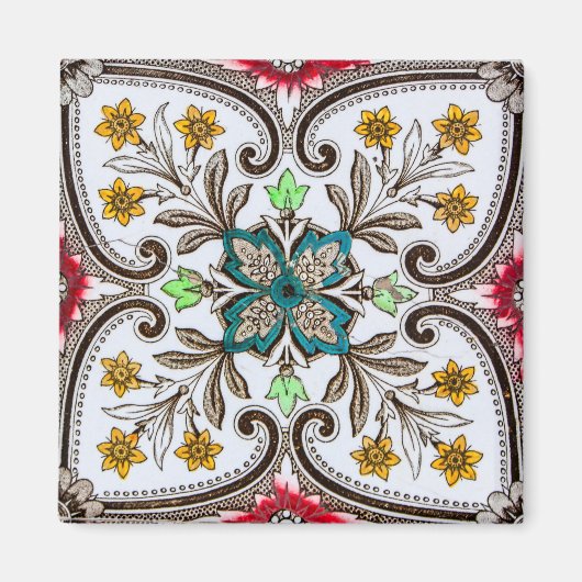Peranakan Floral Tiles Magnet (Vorne)