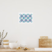 Peranakan Geometric Tile Aquamarin Poster (Küche)