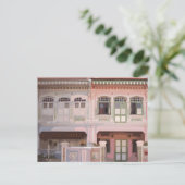 Peranakan Shophouses Postcard Postkarte (Stehend Vorderseite)