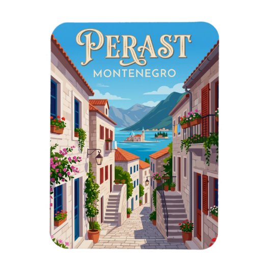 Perast Montenegro Magnet (Vertikal)