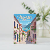 Perast Montenegro Postkarte (Stehend Vorderseite)