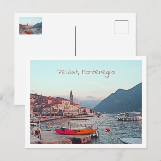 Perast, Montenegro Postkarte (Vorne/Hinten)