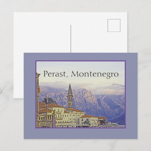 PERAST, MONTENEGRO POSTKARTE (Vorne/Hinten)