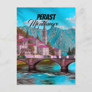 Perast Poster Montenegro Reise Druck Vintage Wand Postkarte