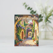 Peratallada Spanien Postkarte (Stehend Vorderseite)
