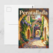 Peratallada Spanien Postkarte (Vorne/Hinten)
