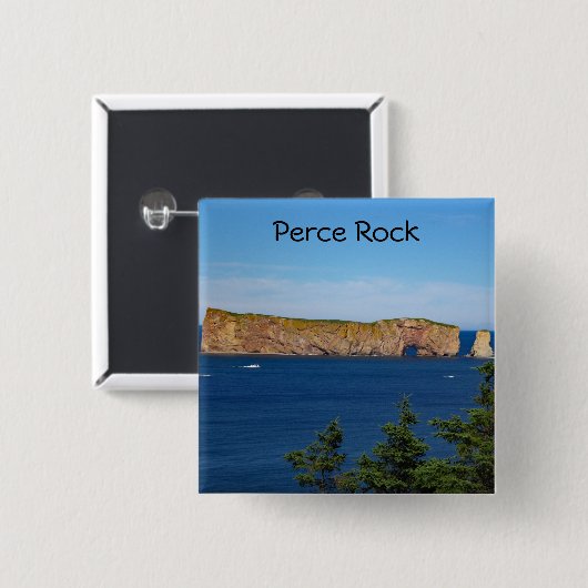 Percé Rock im Golf von St. Laurent Button (Vorne & Hinten)