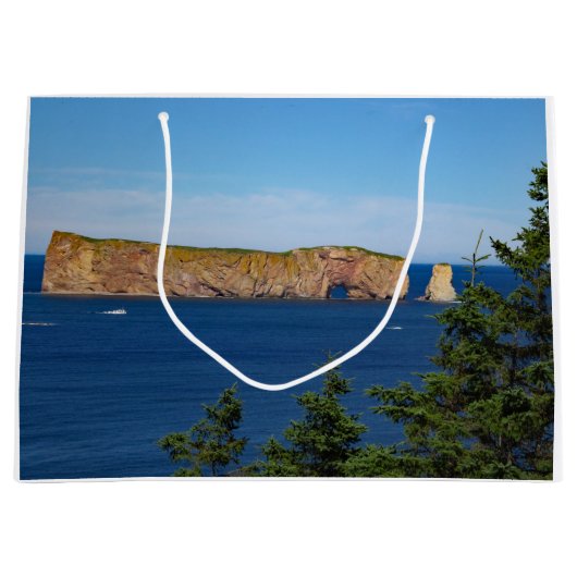 Percé Rock im Golf von St. Laurent Große Geschenktüte (Vorderseite)