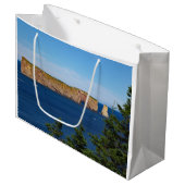 Percé Rock im Golf von St. Laurent Große Geschenktüte (Vorderseite Schrägansicht)