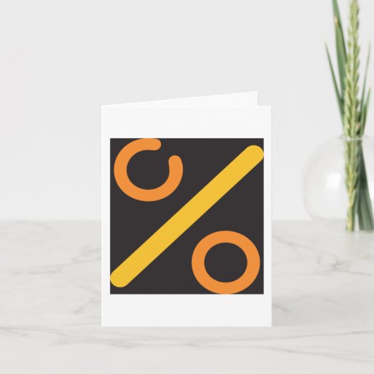 Percent-Symbol Karte (Vorderseite)