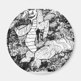 Percentum Godzilla Magnet