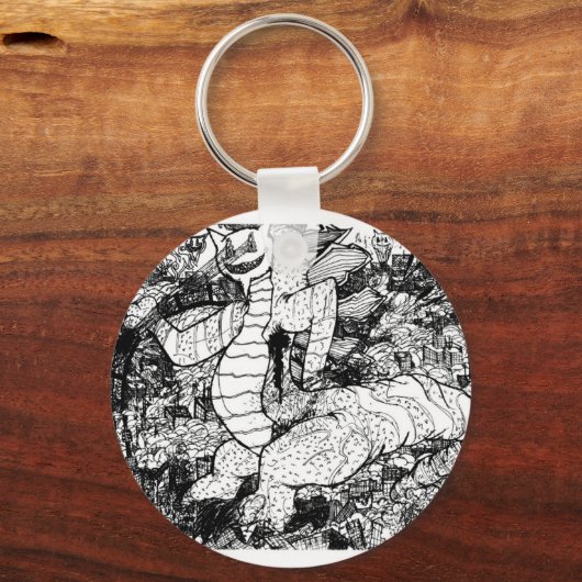 Percentum Godzilla Schlüsselanhänger (Vorderseite)