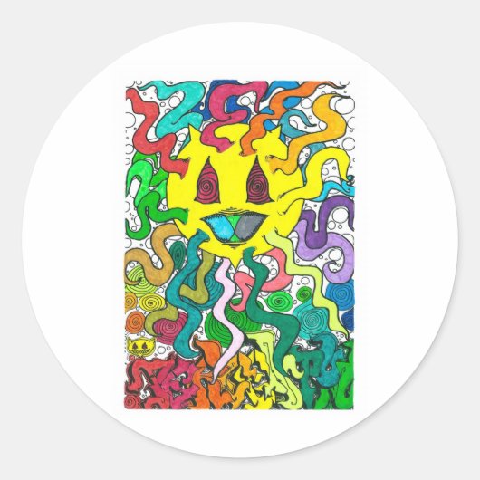 Percentum Sun - Percentum Designs Runder Aufkleber (Vorderseite)