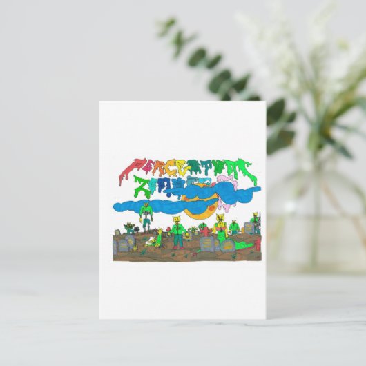 Percentum_Zombies Postkarte (Stehend Vorderseite)