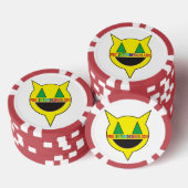 PERCENTUMDESIGNS.COM Roter Poker Chip (Stapel)