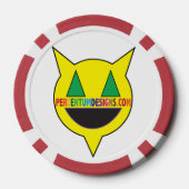 PERCENTUMDESIGNS.COM Roter Poker Chip (Rückseite)