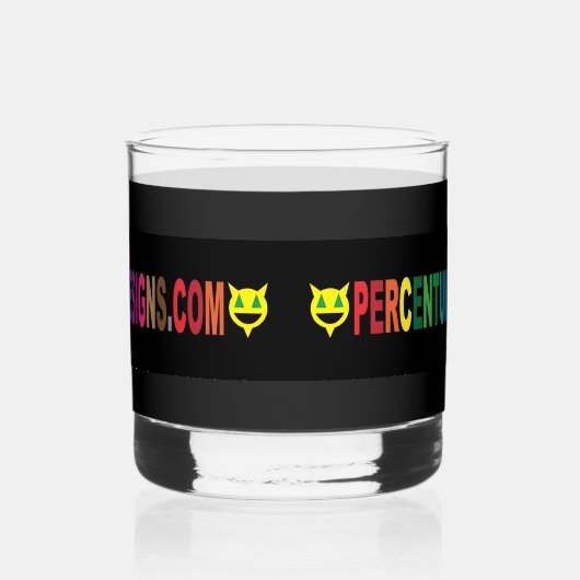 PERCENTUMDESIGNS.COM Trinkbehälter Set Whiskyglas (Rechts)