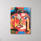 Perception Collage Stretched Canvas Print Leinwanddruck (Vorderseite)