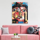 Perception Collage Stretched Canvas Print Leinwanddruck (Insitu (Wohnzimmer))