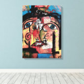 Perception Collage Stretched Canvas Print Leinwanddruck (Insitu (Holzboden))