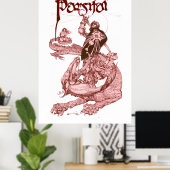 PERCEVAL KAMPF DRAGON,QUEST HOLY GRAIL Fantasy Poster (Heimbüro)