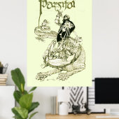 PERCEVAL KAMPF DRAGON,QUEST HOLY GRAIL Fantasy Poster (Heimbüro)