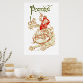 PERCEVAL KAMPF DRAGON,QUEST HOLY GRAIL Fantasy Poster (Küche)