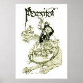 PERCEVAL KAMPF DRAGON,QUEST HOLY GRAIL Fantasy Poster (Vorne)