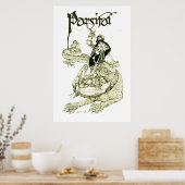 PERCEVAL KAMPF DRAGON,QUEST HOLY GRAIL Fantasy Poster (Küche)
