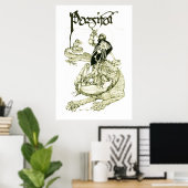 PERCEVAL KAMPF DRAGON,QUEST HOLY GRAIL Fantasy Poster (Heimbüro)