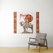 PERCEVAL LEGEND,QUEST HOLY GRAILRed White Fantasy Wandteppich (Beispiel (Horizontal))