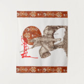 PERCEVAL LEGEND,QUEST HOLY GRAILRed White Fantasy Wandteppich (Vorderseite)