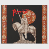 PERCEVAL LEGEND / QUEST OF THE HOLY GRAIL Black Geschenkpapier (Flach)