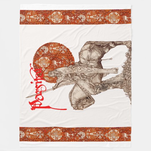 PERCEVAL LEGEND / QUEST OF THE HOLY GRAIL Red Whit Fleecedecke (Vorderseite)