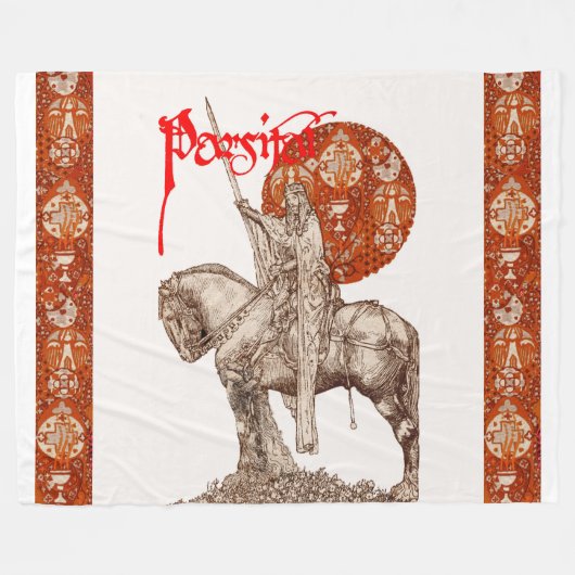 PERCEVAL LEGEND / QUEST OF THE HOLY GRAIL Red Whit Fleecedecke (Vorderseite (Horizontal))