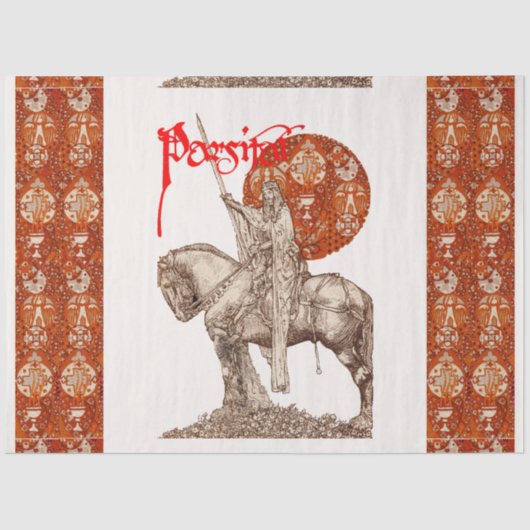 PERCEVAL LEGEND / QUEST OF THE HOLY GRAIL Red Whit Seidenpapier (Vorderseite)