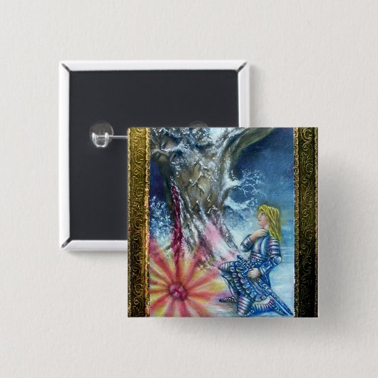 PERCEVAL UND VISION DES HEILIGEN GREIFENS BUTTON (Vorne & Hinten)