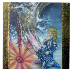 PERCEVAL UND VISION DES HEILIGEN GREIFENS FLIESE