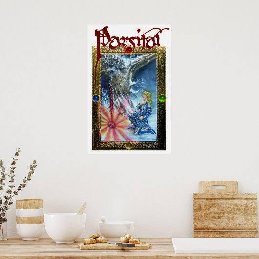 PERCEVAL UND VISION DES HEILIGEN GREIFENS POSTER (Küche)